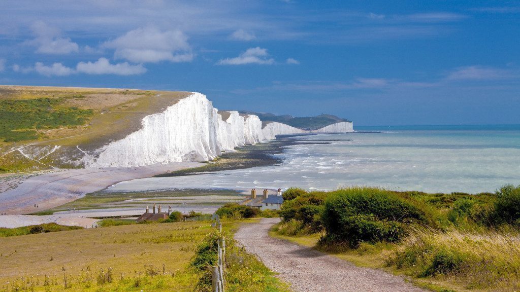 August 2010, East Sussex, England, UK --- Seven Sisters chalk cliffs in East Sussex --- Image by © Jose Fuste Raga/Corbis