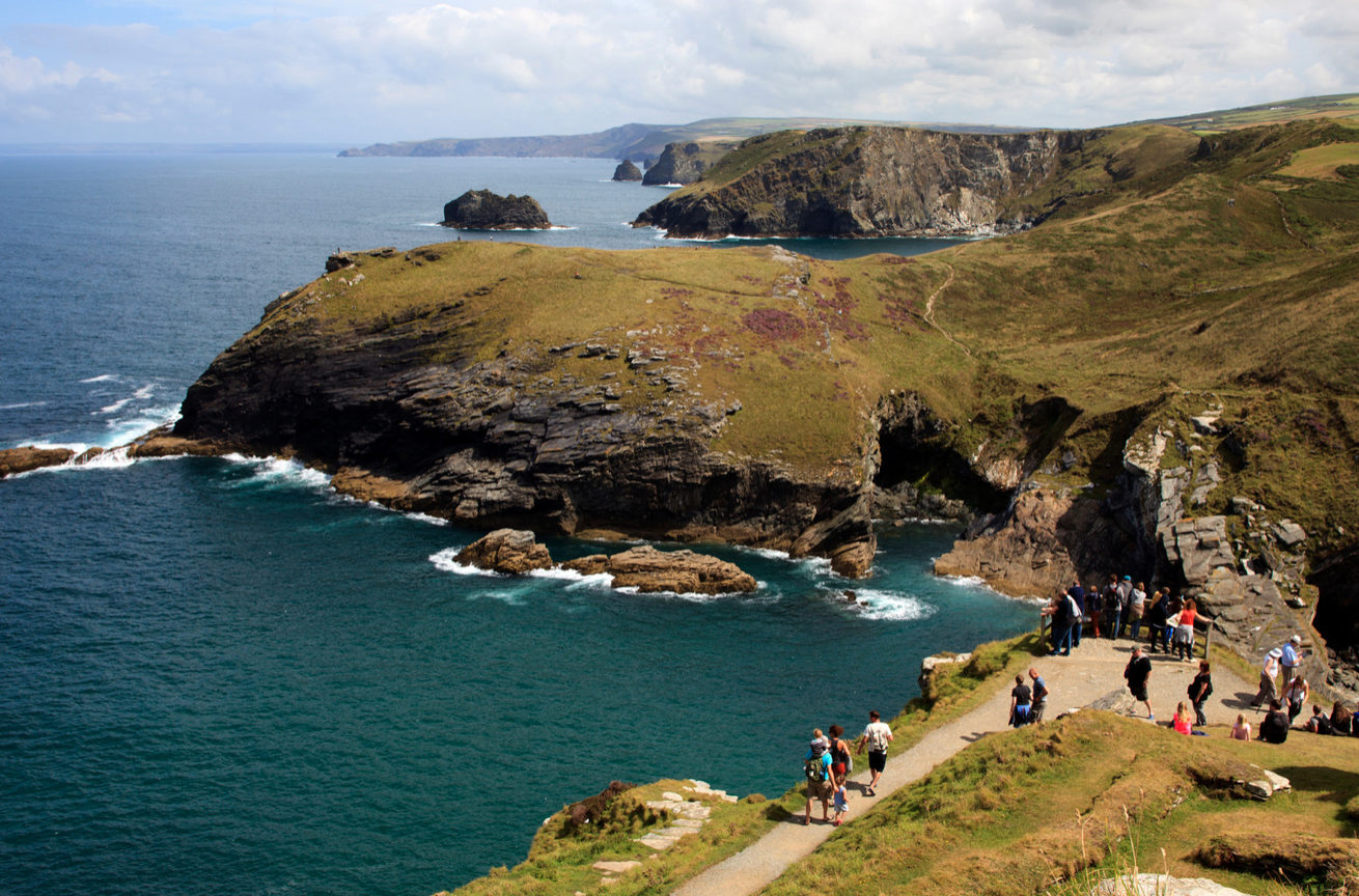 Path to Tintagel Castle Cornwall England